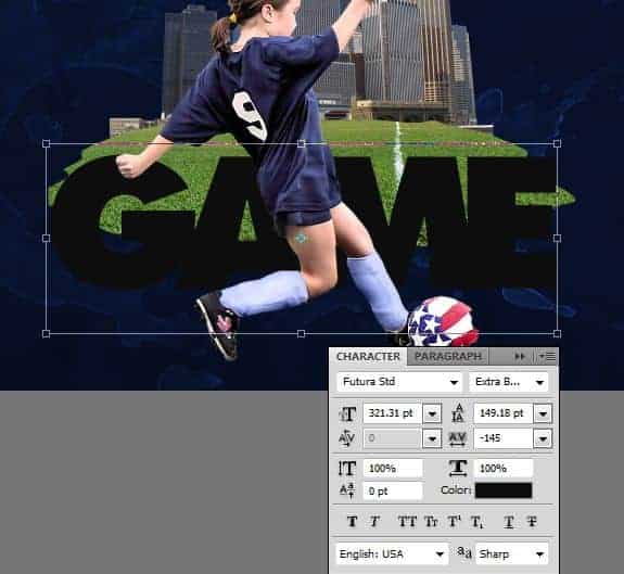 آمورش طراحی پس زمینه ورزشی در فتوشاپ